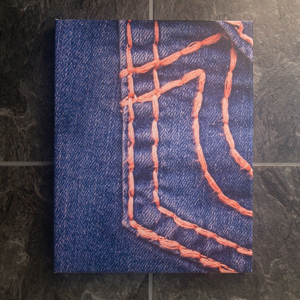 Blue Jean Pocket Fabric Photo on Canvas Wall Art